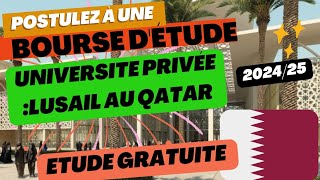 Nouvelle Bourse détude gratuite 202425 Université Lusail au Qatar [upl. by Berns396]