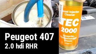 Peugeot 407 20 HDI RHR TEC 2000 Diesel injector Cleaner [upl. by Blase]