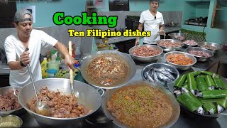 Ang daming orders Balikbayan from San Diego California  Cooking 10 Filipino dishes [upl. by Assert16]