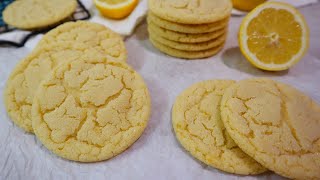 Easy Lemon Sugar Cookies  Soft and Chewy  No Mixer Needed [upl. by Gregrory]