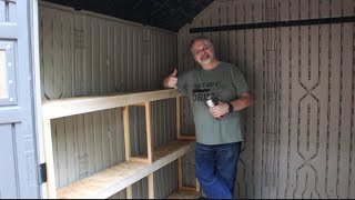 Amazing storage shed transformation Learn how to build shelves [upl. by Ecilahs]