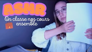 ASMR Français  Études et Organisation  Rangement de Classeur pour un Esprit Apaisé 💼 📚 [upl. by Greenburg]