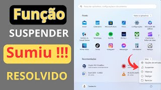 ✅Como restaurar a opção de SUSPENDER do Windows RESOLVIDO [upl. by Ludovico528]