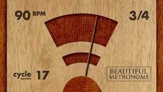 90 BPM 34 Wood Metronome HD [upl. by Nodnerb829]