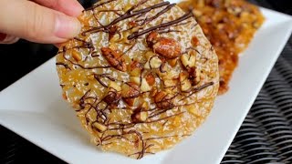 How to Make Chocolate Almond Florentines  Lace Cookie Recipe [upl. by Aretak]