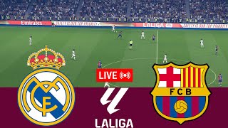 LIVE Real Madrid vs Barcelona La Liga 202425 Full match  Video game simulation [upl. by Ecertap445]