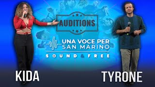 Kida e Tyrone  Una voce per San Marino Audizioni [upl. by Analle535]