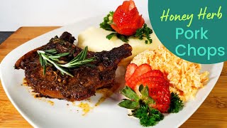 Valentines Day Meal  Honey Herb Pork Chop  Happy Valentines Day 14daysoflove [upl. by Corilla20]