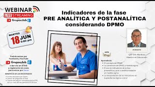 Indicadores de la fase preanalítica y postanalítica considerando DPMO [upl. by Atina]