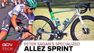 Peter Sagans Aluminium Race Bike  Specialized Allez Sprint Disc [upl. by Lauryn743]