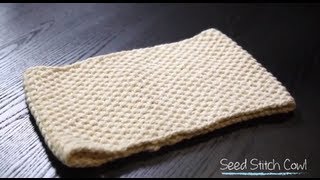 Knit Seed Stitch Cowl with free pattern  1 Hour Project Knitting Tutorial with Stefanie Japel [upl. by Oninrutas]