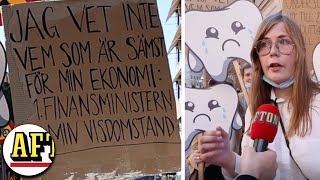 Protesterar mot tandvården för unga quotLäskiga siffror för nån med CSNquot [upl. by Atilamrac133]