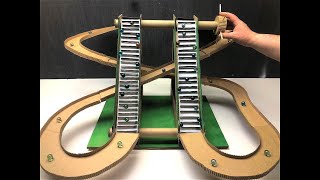 How to make Marble Run with escalator out of cardboard [upl. by Katonah922]