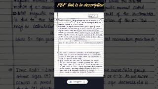 Lanthanides amp Actinides Handwritten Notes 📝📝 class12 bsc chemistry noteswallah [upl. by Olram]