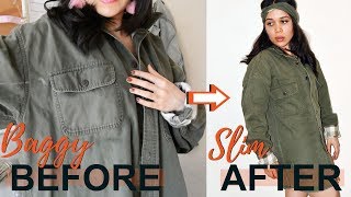 HOW TO EASILY amp SEAMLESSLY RESIZE YOUR OVERSIZED JACKET [upl. by Surad]