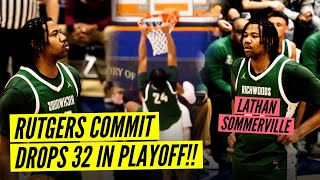 610 RUTGERS COMMIT DROPS 32 IN CRAZY PLAYOFF FINISH Richwoods vs Kankakee [upl. by Isidor]