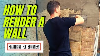 How To Render A Wall  COMPLETE BEGINNERS GUIDEFULL PROCESS [upl. by Tselec]