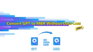 How to Convert MBR to GPT Without Data Loss for Free in Windows [upl. by Retsehc]