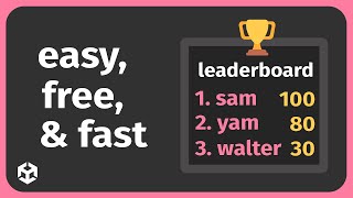 How to make an Online Leaderboard in Unity for Free [upl. by Koby]