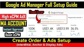 Google Ad Manager Full Setup Guide 2024  Adx Ads Setup  How to setup Google Ad Manager Ads [upl. by Hpeseoj]