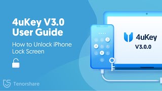 4uKey Guide  How to Unlock Lock Screen on iPhoneiPad [upl. by Ramburt]