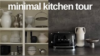 kitchen tour  minimal and neutral style for a home of two who love to host  silent amp aesthetic [upl. by Chavaree]