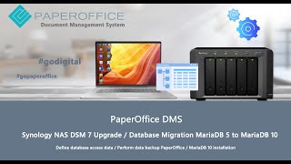 Synology NAS DATABASE migration MariaDB 5 to MariaDB 10  Upgrade DSM 7  PaperOffice DMS [upl. by Burkhardt]