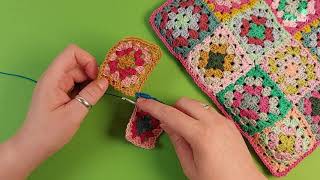 Joinasyougo granny squares aan elkaar haken  Tutorial haaktechniek Gek op Haken [upl. by Zullo]