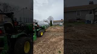 Tilling the garden with John Deere 2320 Tractor and 3 Point Hitch Tiller [upl. by Wei]