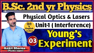 Youngs Experiment  youngs experiment optics Physical Optics amp Lasers  BSc2nd yr  Ankit Sir [upl. by Lenahtan]