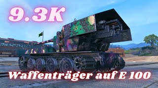 Waffenträger auf E 100 93K Damage 5 Kills World of Tanks Replays [upl. by Shaefer]