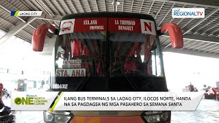 One North Central Luzon Ilang bus terminals sa Laoag City Ilocos Norte handa na sa Semana Santa [upl. by Turner]