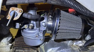 Tuning  Adjusting PZ19 Carb on Kids Quad bike [upl. by Yrroc]