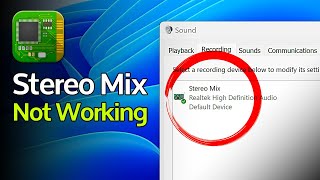 Stereo Mix Not Working or Picking Audio in Windows 11 Tutorial [upl. by Gasser]