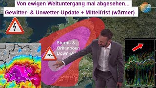 GewitterFahrplan bis Sonntag Unwettergefahr heute amp von Samstag auf Sonntag MittelfristTrend [upl. by Amado]