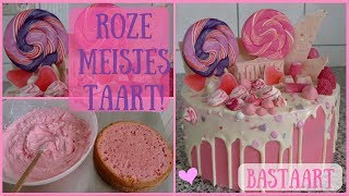 Recept voor een Roze Meisjes Verjaardagstaart  Bakken met Bastaart [upl. by Fowkes]