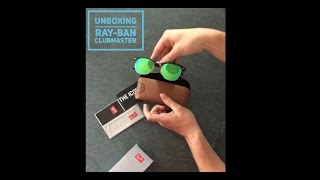 UNBOXING RayBan Clubmaster  sunglasses  Large Version  HD [upl. by Skipp]