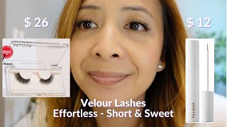 Velour Lashes Effortless  No Trim  Natural Lash Collection Short amp Sweet amp Velour Lash Adhesive [upl. by Benjie]