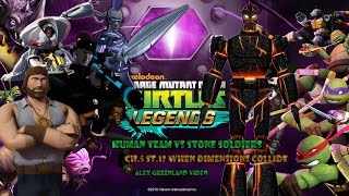 TMNT Legends  Human Team VS Stone Soldiers [upl. by Nally808]