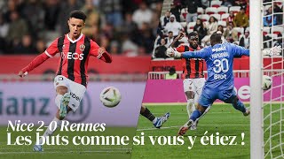 Nice 20 Rennes  les buts comme si vous y étiez [upl. by Aiasi]