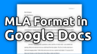 How to Set Up an MLA Format Paper with Works Cited Page in Google Docs [upl. by Estren219]