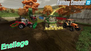 Ensilage de Maïs  tassement du silo  condition extrême en campagne Farming simulator 2022 [upl. by Ayle]