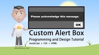 Custom Alert Box Programming JavaScript CSS HTML Tutorial [upl. by Linskey]