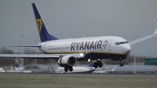 Pilot Applies Reverse Thrust in Middair on landing at Stansted Airport [upl. by Knah]