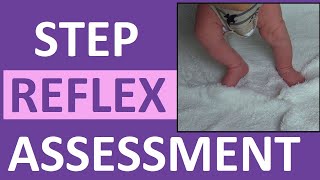 Infant Step Reflex Assessment Newborn  Pediatric Nursing NCLEX Assessment [upl. by Novaat]