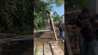 Shed demolition in NJ Pretty boring video 😄 httpsjunkinirishmancomshedremovalnj [upl. by Elbam]