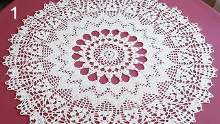 CROCHET Doily Tutorial How to crochet Part 1 [upl. by Ennayr495]