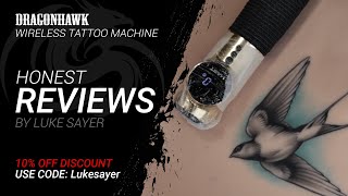 DragonHawk Mast archer wireless tattoo machine Honest reviews [upl. by Eniaral]