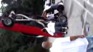 LUNATICS LOWRIDER CLUB FLIPPING A CAR [upl. by Anadroj]