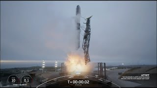 Blastoff SpaceX launches 21 Starlink satellites from California nails landing [upl. by Taam]